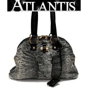 SAINT LAURENT Yves Muse Shoulder Bag Gray Porcelain